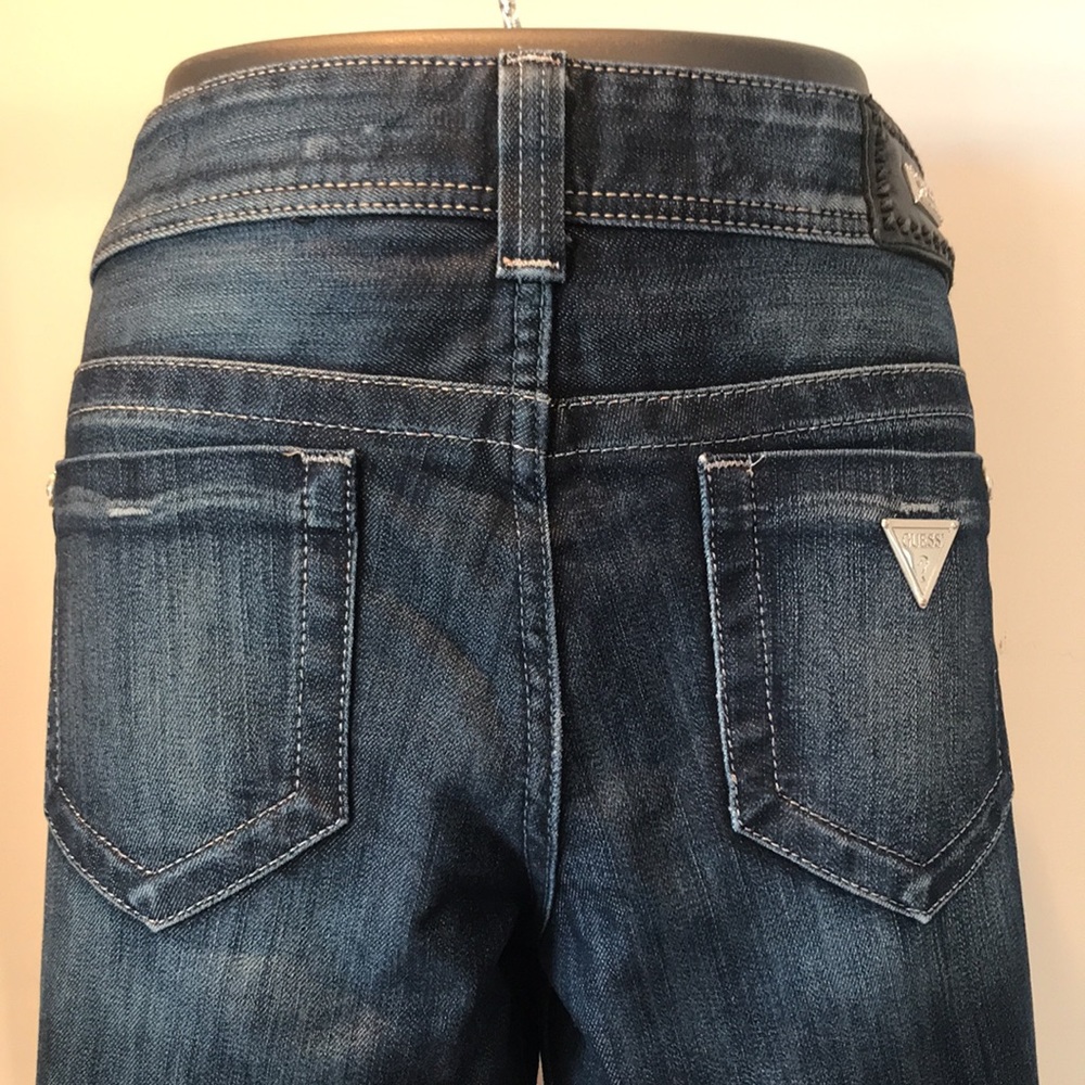 Guess premium daredevil bootcut. Deep indigo wash. Very dressy.